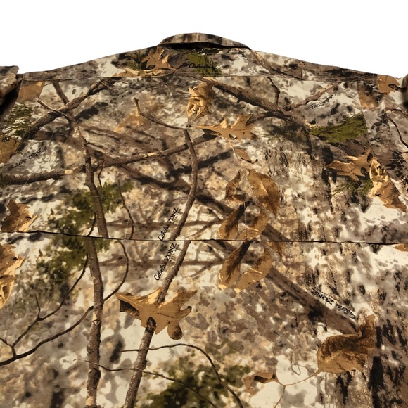 Cabelas Hunting Long Sleeve Shirt Camo Button Up Ex Large Zonz Woodland Print - Picture 3 of 9